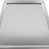 Omcan - 13″ x 18″ 20-Gauge Stainless Steel 1/2 Size Bun Pan or Sheet Pan with Open Bead, Pack of 5 - 81021