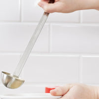 Omcan - 14" (4 oz - 120 ml) Two Piece Stainless Steel Ladle, Pack of 30 - 80409