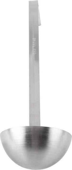 Omcan - 14" (6 oz - 180 ml) Two Piece Stainless Steel Ladle, 50/cs - 80410