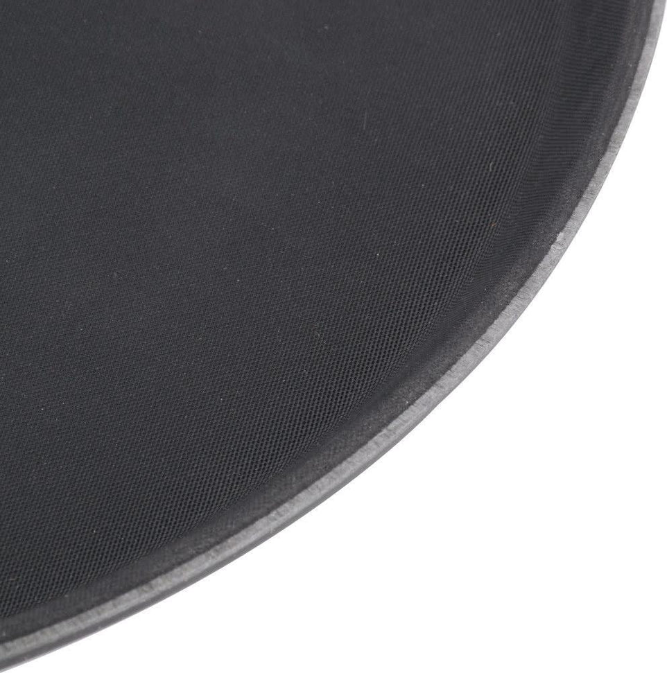 Omcan - 14" Black Round Non-Slip Service Tray (356 mm), Pack of 15 - 80109