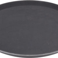 Omcan - 14" Black Round Non-Slip Service Tray (356 mm), Pack of 20 - 80109