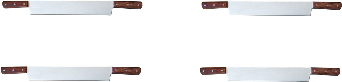 Omcan - 14" Cheese Knife with Wood Handle, Pack of 4 - 11518
