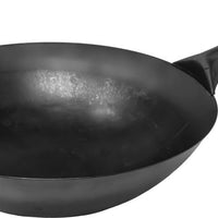 Omcan - 14" Mandarin Wok Black Iron With Welded Joint, Pack of 10 - 47541