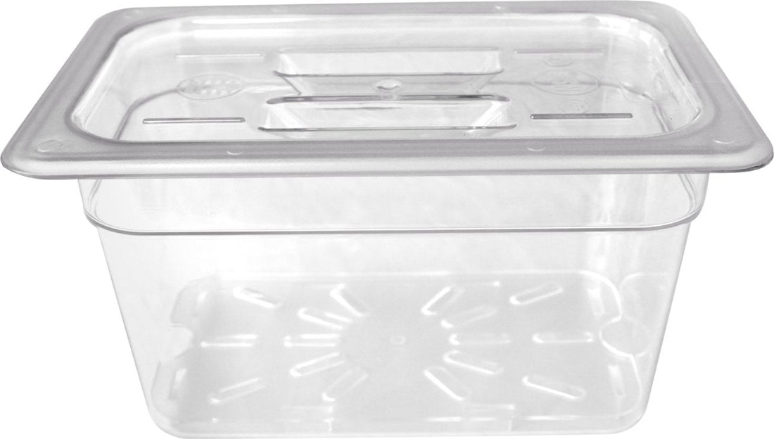 Omcan - 1/4 Size 6" Deep Clear Food Pan, Pack of 15 - 80053