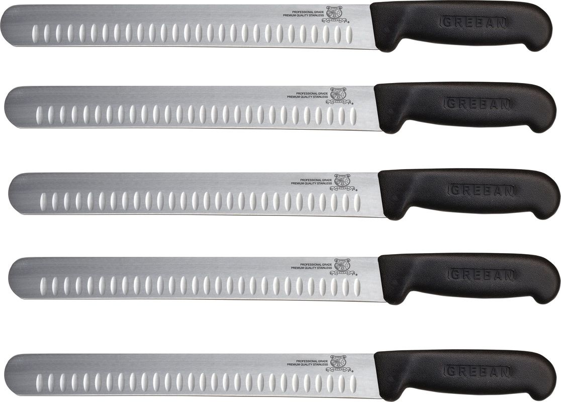 Omcan - 14” Slicer Knife with Straight G-Edge Blade, Pack of 10 - 12727