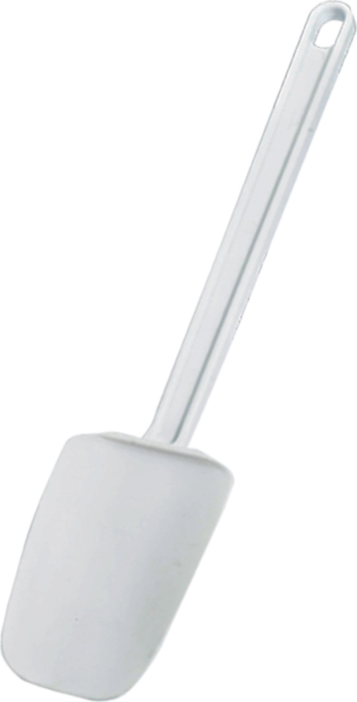 Omcan - 14” White Rubber Spoonula with Plastic Handle, Pack of 40 - 80052