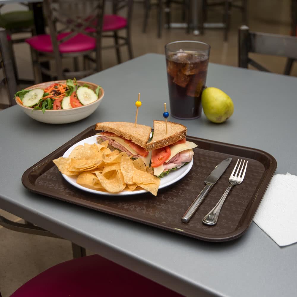 Omcan - 14" x 18" Brown Food Tray (356 mm x 457 mm), Pack of 20 - 80100