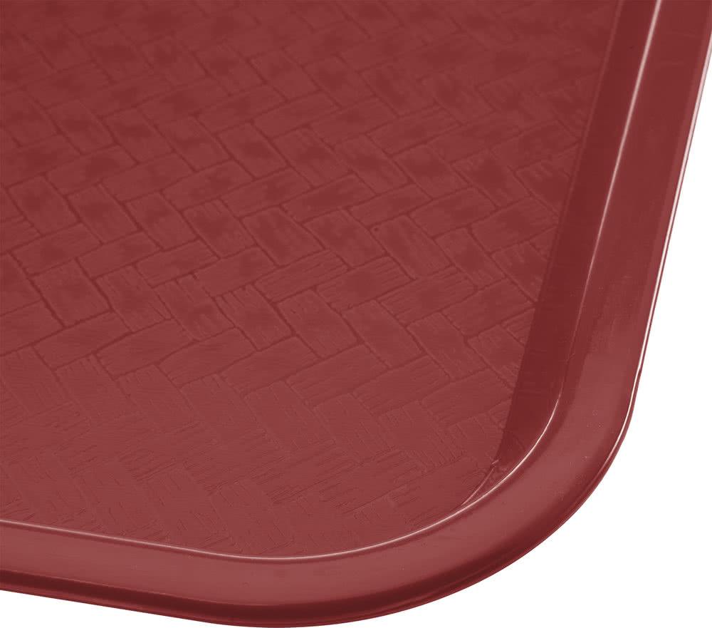 Omcan - 14" x 18" Burgundy Food Tray (356 mm x 457 mm), Pack of 20 - 80106