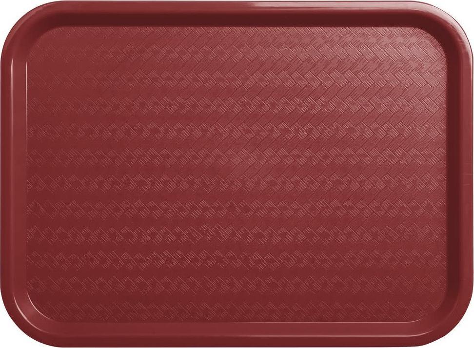 Omcan - 14" x 18" Burgundy Food Tray (356 mm x 457 mm), Pack of 20 - 80106