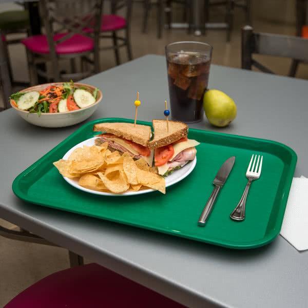 Omcan - 14" x 18" Green Food Tray (356 mm x 457 mm), Pack of 20 - 80102