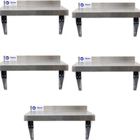 Omcan - 14″ x 24″ Stainless Steel Wall Shelf, Pack of 5 - 46508