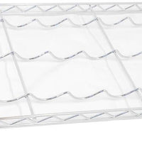 Omcan - 14″ x 36″ 9 Bottles Chrome Wire Wine Shelf, Pack of 4 - 48222