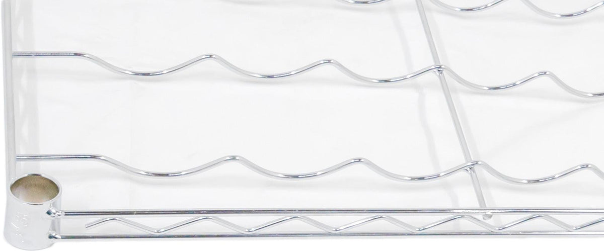 Omcan - 14″ x 36″ 9 Bottles Chrome Wire Wine Shelf, Pack of 4 - 48222