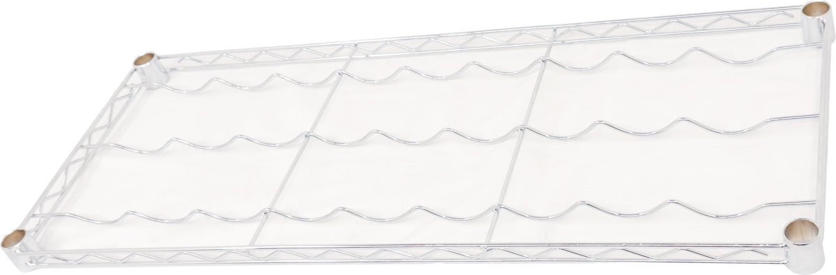 Omcan - 14″ x 36″ 9 Bottles Chrome Wire Wine Shelf, Pack of 4 - 48222