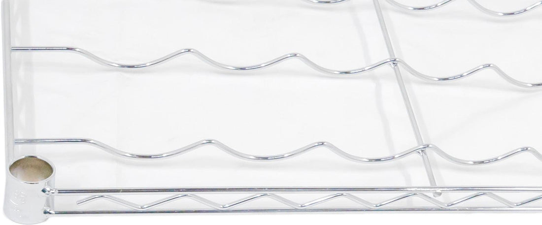 Omcan - 14″ x 36″ 9 Bottles Chrome Wire Wine Shelf, Pack of 5 - 48222