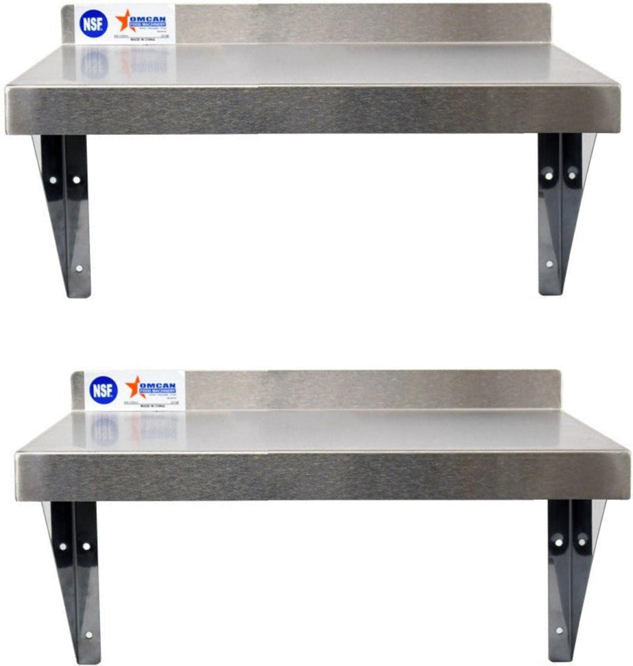Omcan - 14″ x 48″ Stainless Steel Wall Shelf, Pack of 2 - 46510