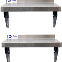 Omcan - 14″ x 48″ Stainless Steel Wall Shelf, Pack of 2 - 46510