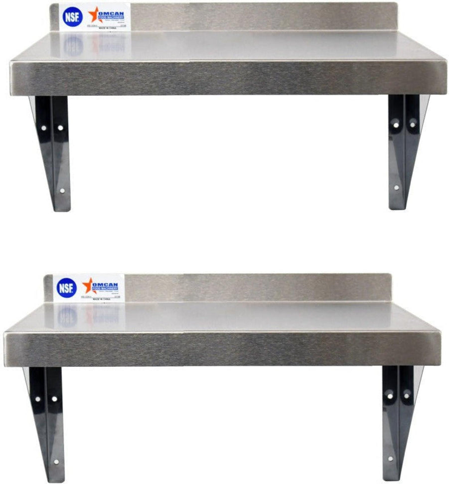 Omcan - 14″ x 60″ Stainless Steel Wall Shelf, Pack of 2 - 46511