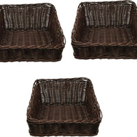 Omcan - 14.5″ x 16.5″ x 10″ Rectangular Wicker Basket, Pack of 2 - 43111