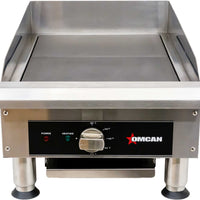 Omcan - 14"x 19" 3.6kW Electric Charbroiler With Grill and Griddle Plate - 49885