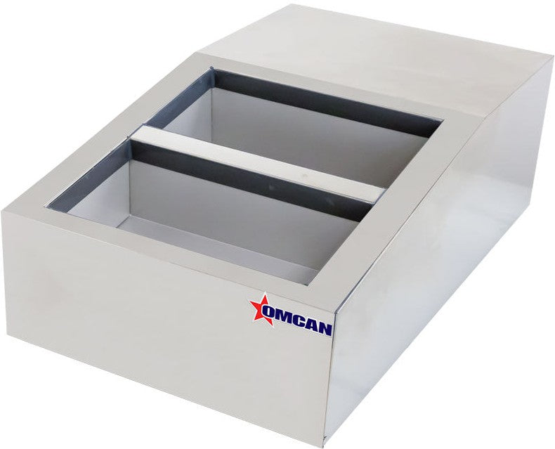 Omcan - 15″ Countertop Refrigerated Prep Rail with 4 x GN 1/6 Pans Capacity - 47861