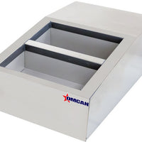 Omcan - 15″ Countertop Refrigerated Prep Rail with 4 x GN 1/6 Pans Capacity - 47861