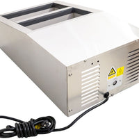 Omcan - 15″ Countertop Refrigerated Prep Rail with 4 x GN 1/6 Pans Capacity - 47861