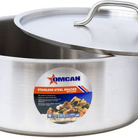 Omcan - 15 QT Stainless Steel Brazier with Cover - 80427