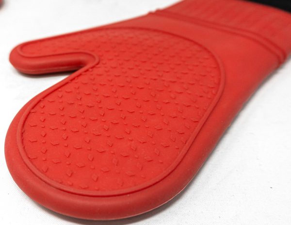 Omcan - 15″ Red Silicone Oven Mitt, Pack of 15 - 81045