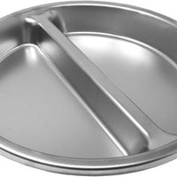 Omcan - 15" Round Chafer Divided Food Pan for 80527, Pack of 4 - 81016
