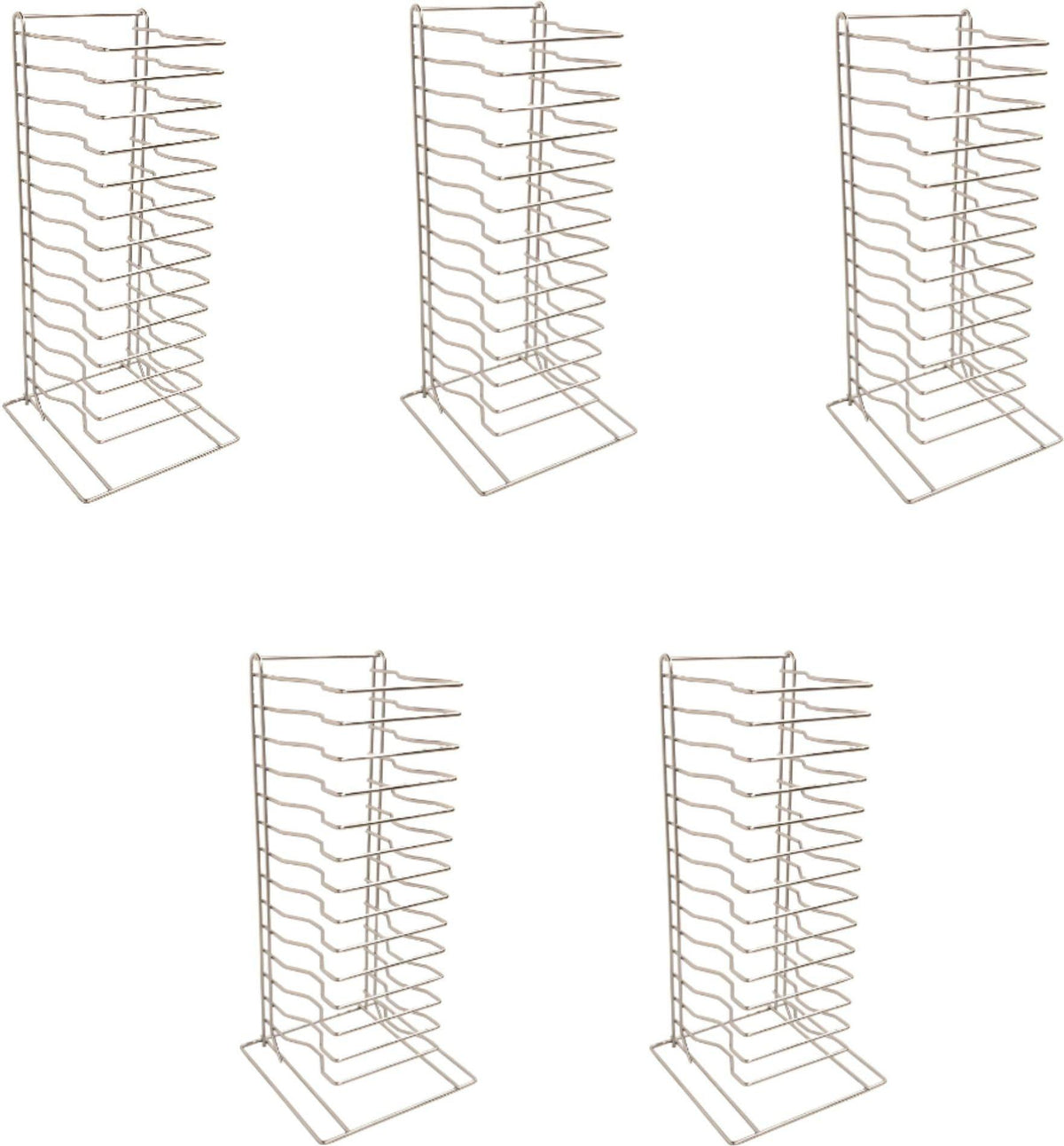 Omcan - 15-Slot Pizza Pan Rack Chrome Steel, Pack of 4 - 80935