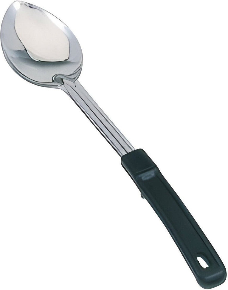 Omcan - 15" Stainless Steel Solid Basting Spoon with Stop-Hook Handle, Pack of 50 - 80729