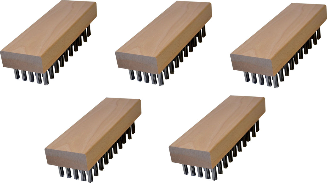 Omcan - #15 Wooden Block Brush, Pack of 5 - 10451