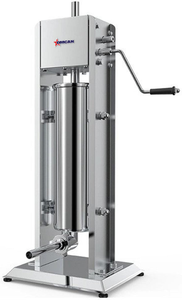 Omcan - 15 lb Stainless Steel Vertical Gear Drive Manual Sausage Stuffer - 47539