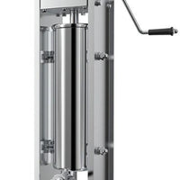 Omcan - 15 lb Stainless Steel Vertical Gear Drive Manual Sausage Stuffer - 47539