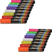 Omcan - 15 mm Fluorescent Markers For LED Flash Boards, Pack of 24 Colors - 39866