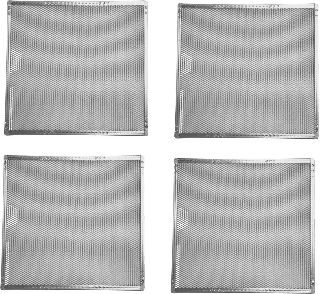 Omcan - 15" x 15" Heavy Duty Crimped Square Pizza Screen, Pack of 5 - 13458