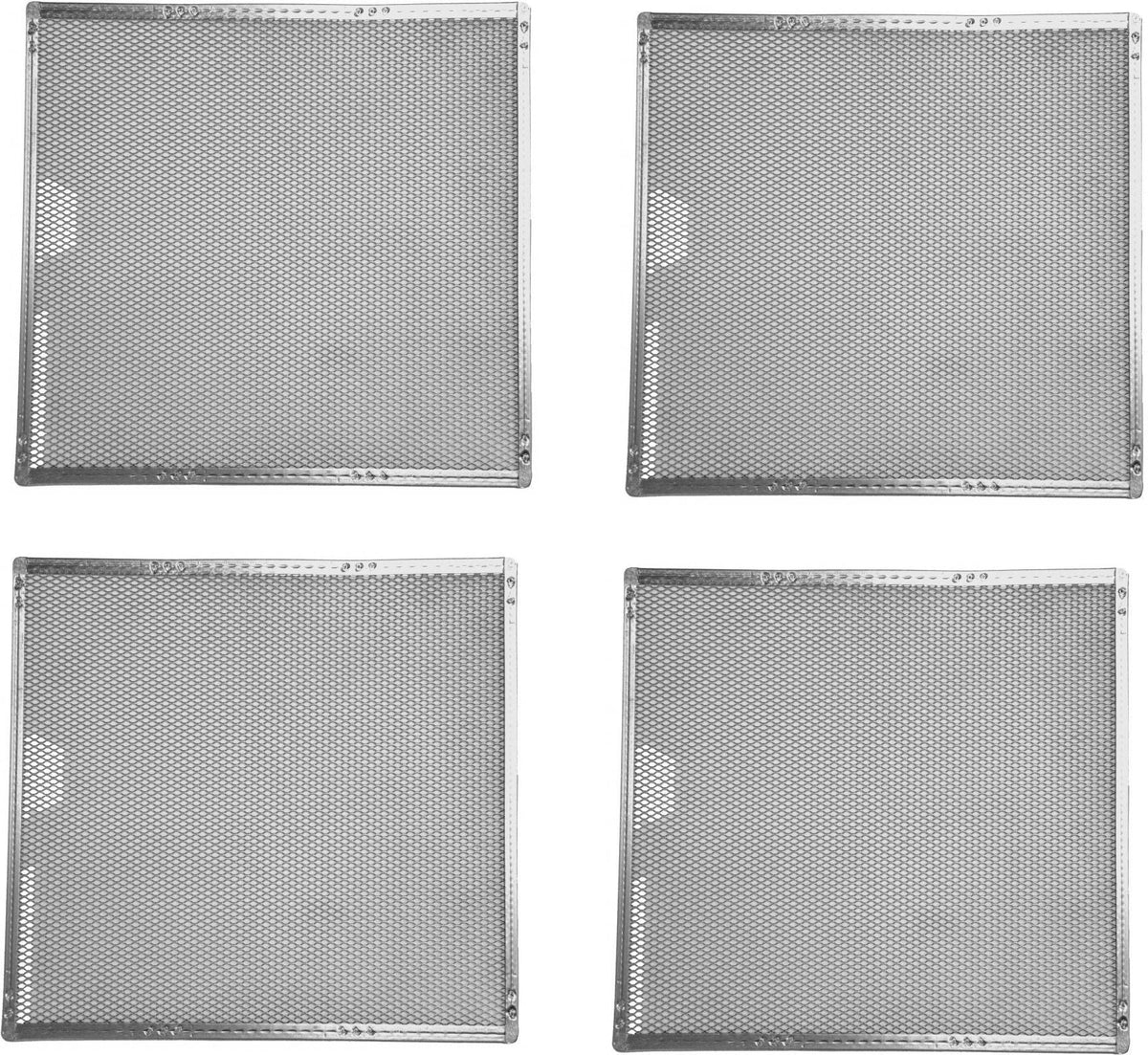 Omcan - 15" x 15" Heavy Duty Crimped Square Pizza Screen, Pack of 5 - 13458
