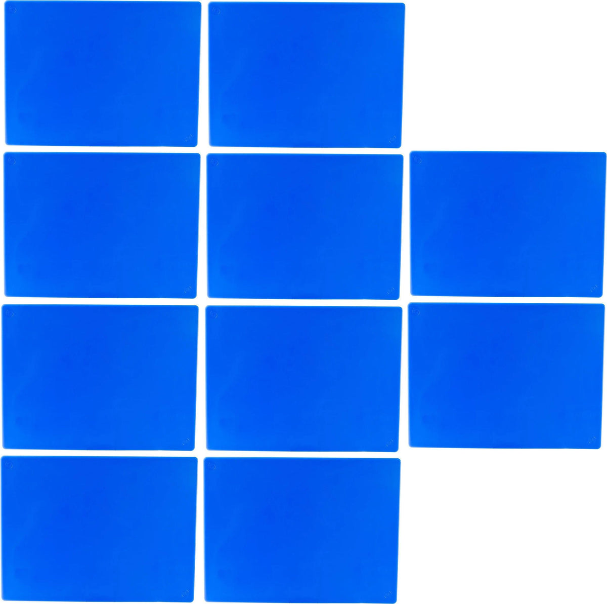 Omcan - 15" x 20" Blue Rigid Cutting Board, Pack of 5 - 41203
