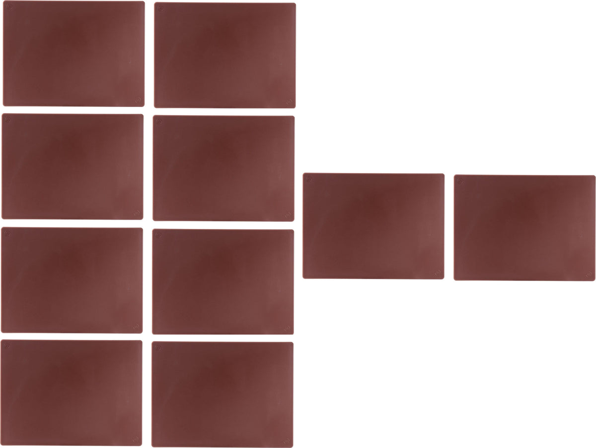 Omcan - 15" x 20" Brown Rigid Cutting Board, Pack of 5 - 41205