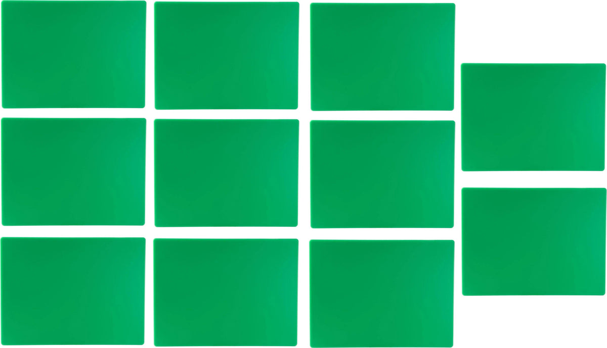 Omcan - 15" x 20" Green Rigid Cutting Board, Pack of 5 - 41204