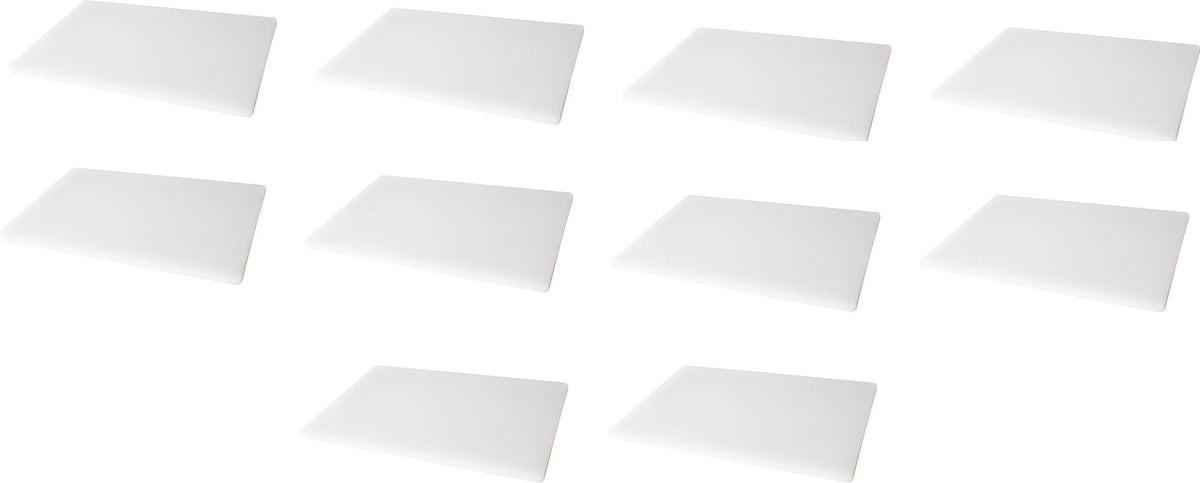 Omcan - 15" x 20" White Rigid Cutting Board, Pack of 5 - 41202