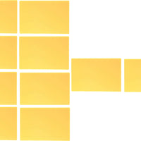 Omcan - 15" x 20" Yellow Rigid Cutting Board, Pack of 10 - 41207