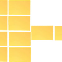 Omcan - 15" x 20" Yellow Rigid Cutting Board, Pack of 5 - 41207