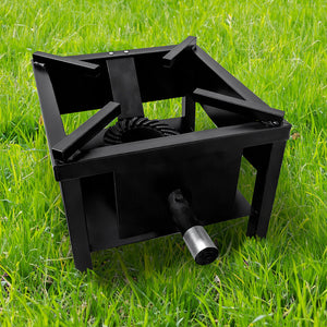 Omcan - 15.5" x 15.5" Black Portable Outdoor Propane Burner with 65,000 BTU - CE-CN-0065