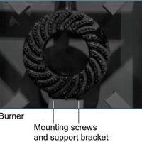 Omcan - 15.5" x 15.5" Black Portable Outdoor Propane Burner with 65,000 BTU, Pack of 2 - CE-CN-0065