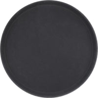 Omcan - 16" Black Round Non-Slip Service Tray (406 mm), Pack of 10 - 80113