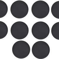 Omcan - 16" Black Round Non-Slip Service Tray (406 mm), Pack of 10 - 80113