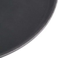 Omcan - 16" Black Round Non-Slip Service Tray (406 mm), Pack of 15 - 80113