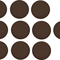 Omcan - 16" Brown Round Non-Slip Service Tray (406 mm), Pack of 10 - 80114